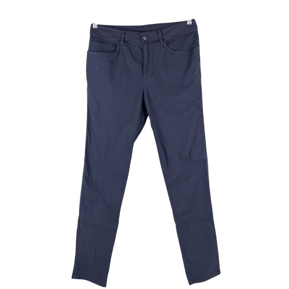 Lululemon Mens 30 ABC Pant‎ Slim Fit Blue Gray Warpstreme Tech Commuter Trousers